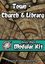 RPG Item: Heroic Maps Modular Kit: Town - Church & Library