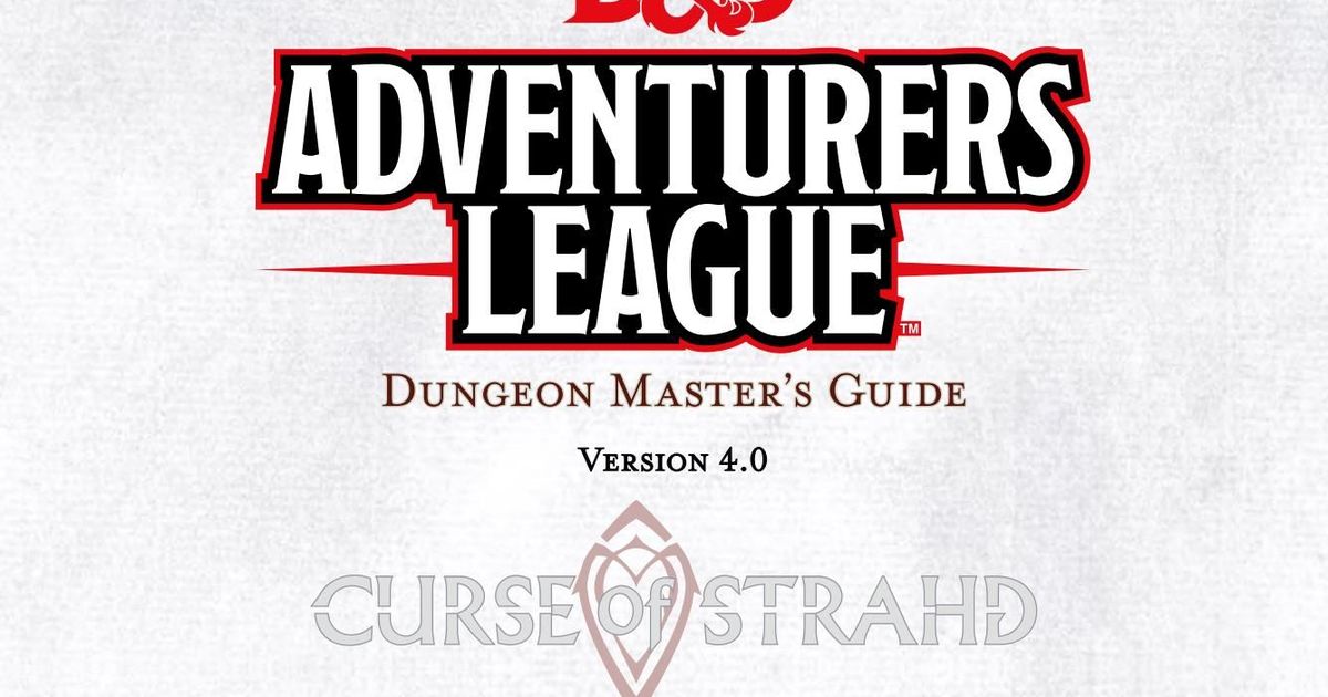 Adventurers League Dungeon Master's Guide (Curse of Strahd) RPG Item