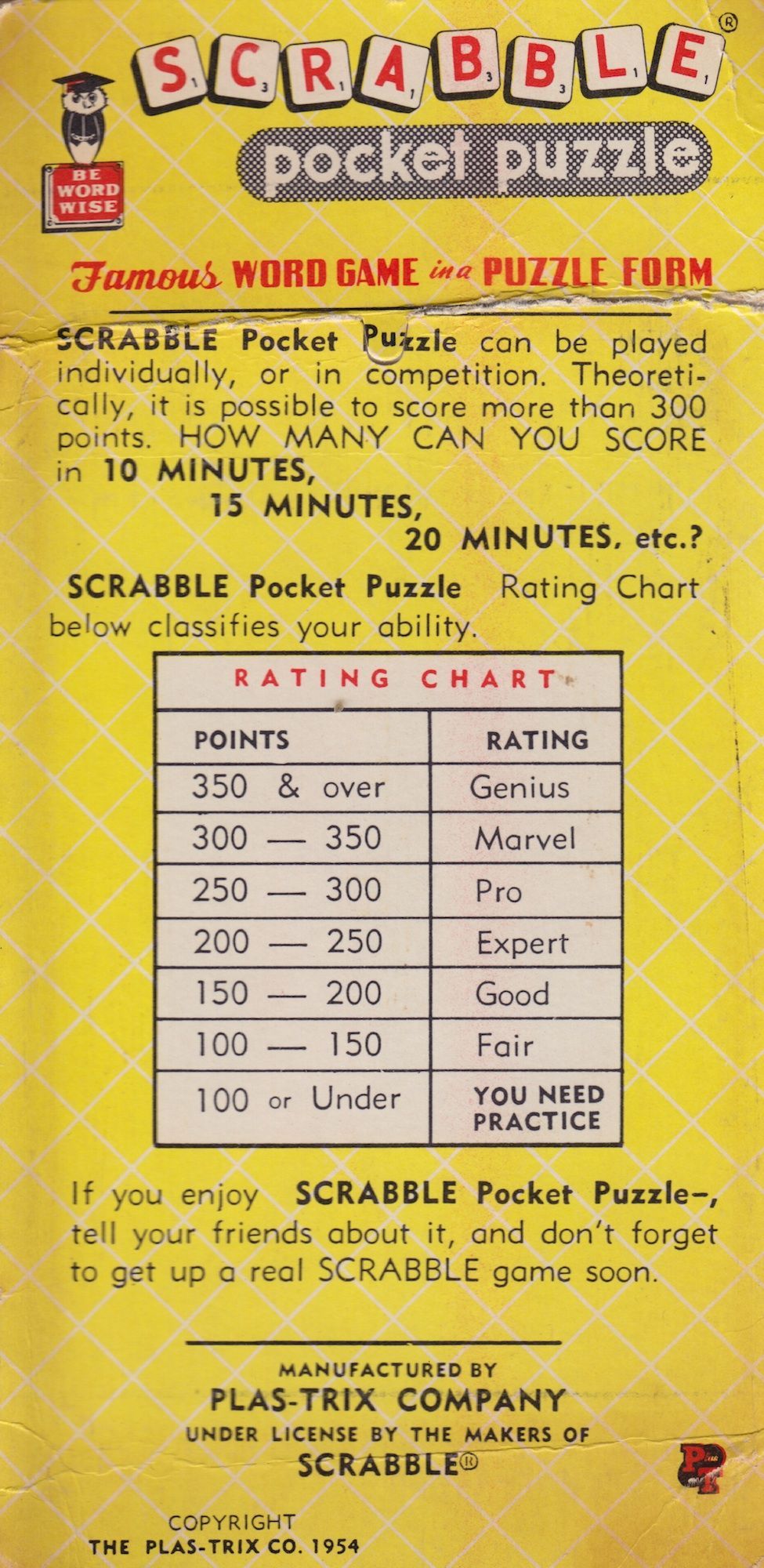 Scrabble Pocket Puzzle