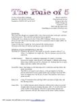 RPG Item: The Rule of 5