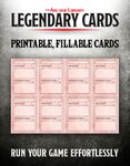 RPG Item: Legendary Cards