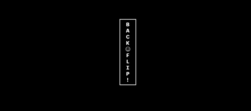 Backflip!