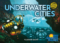 Underwater Cities, Rio Grande Games, 2019 — front cover of the second RGG printing (image provided by the publisher)