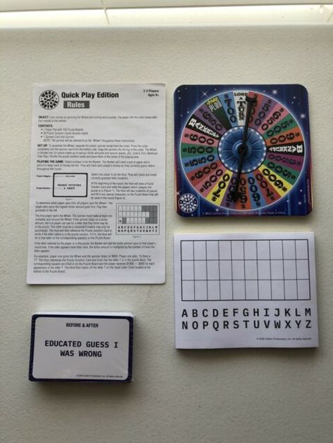 wheel of fortune game board