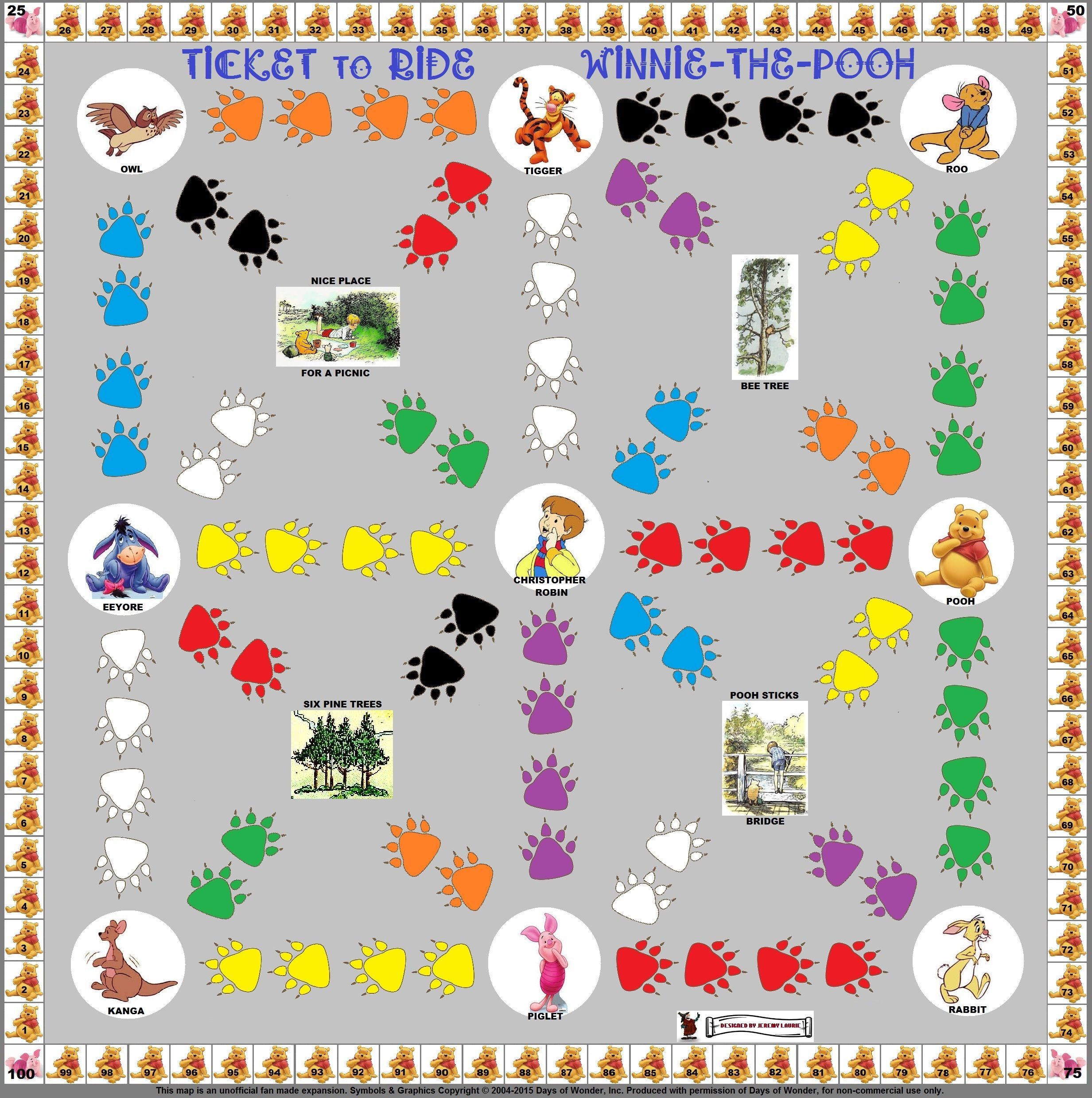 Winnie-the-Pooh (fan expansion for Ticket to Ride)