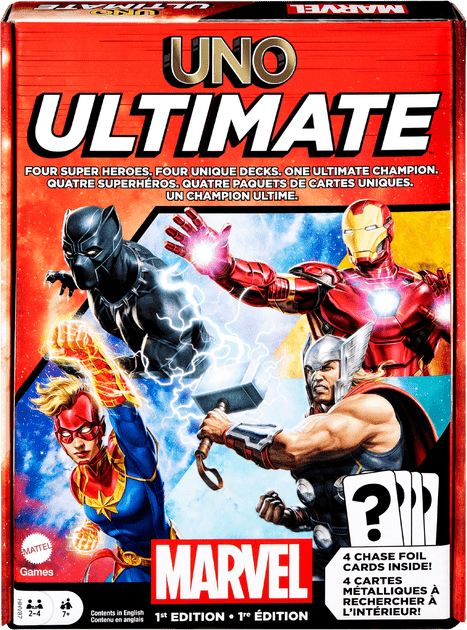 Marvel Ultimate Battles TCG Trading Card Game Box with 2 Ultimate Foil Cards 