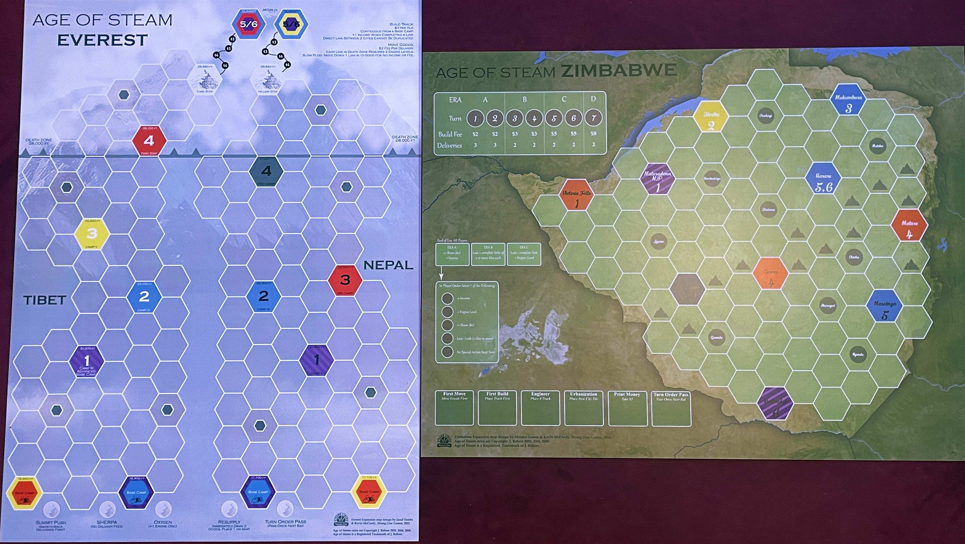Age of Steam Expansion: Everest / Zimbabwe