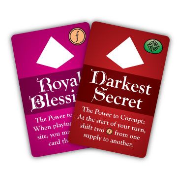 Prototype cards for Royal Blessing and Darkest Secret