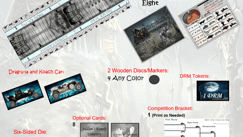 Addam's Family Cemetery Drag Racing