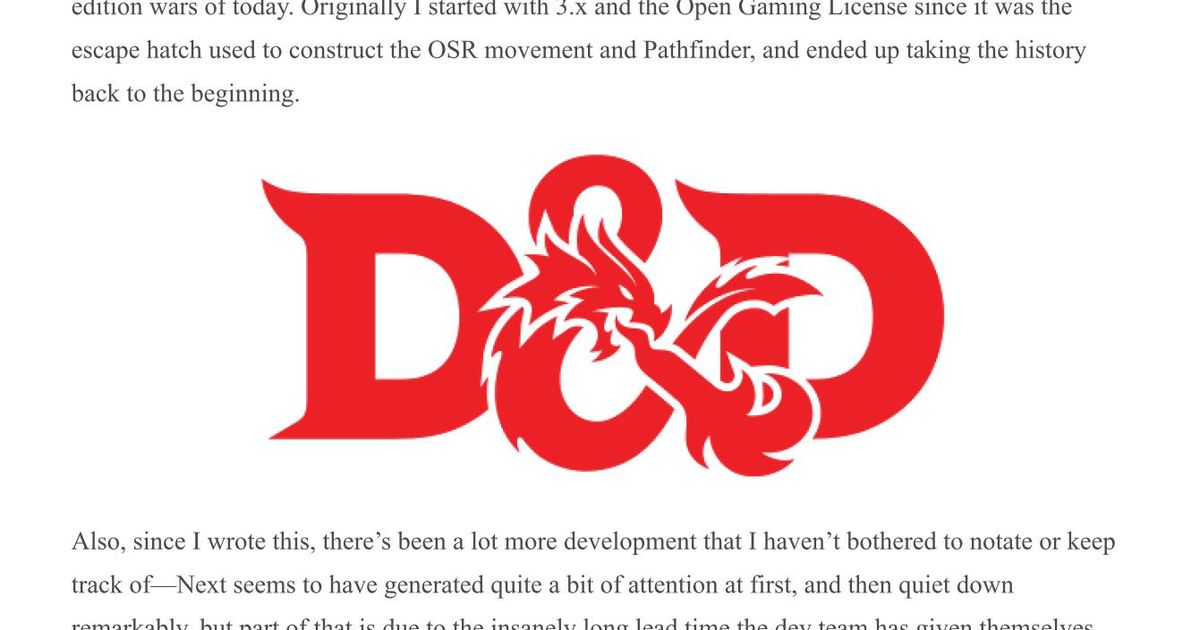 A Brief History Of The Edition Wars Rpg Item Rpggeek