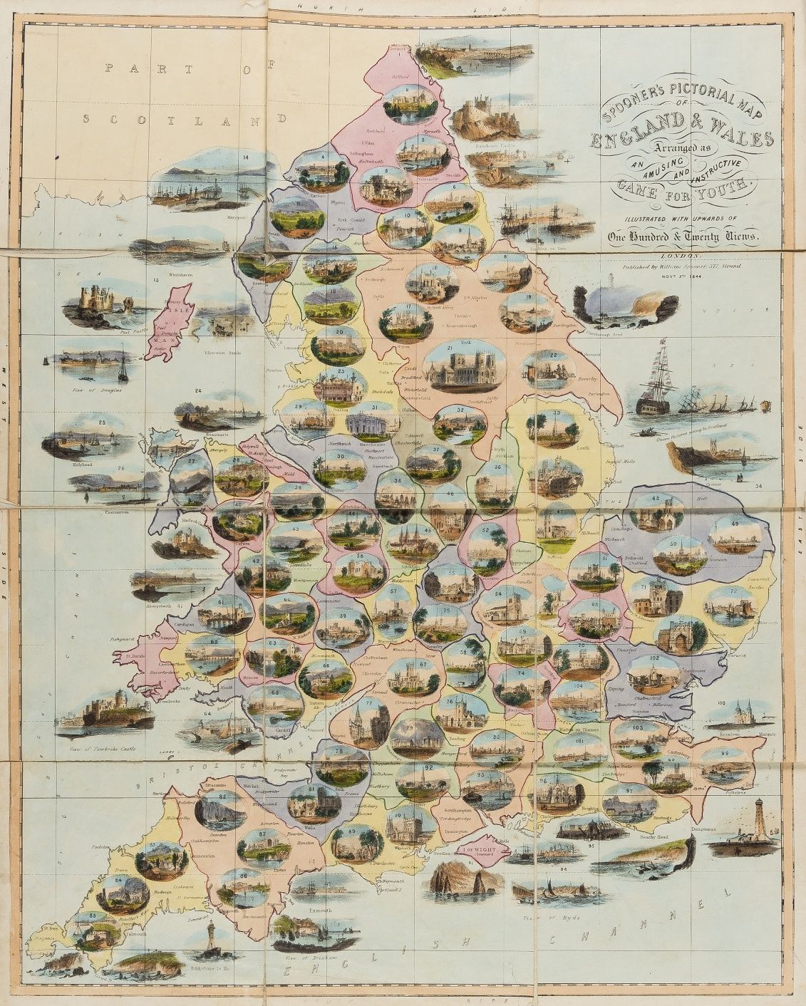 Spooner's Pictorial Map of England & Wales