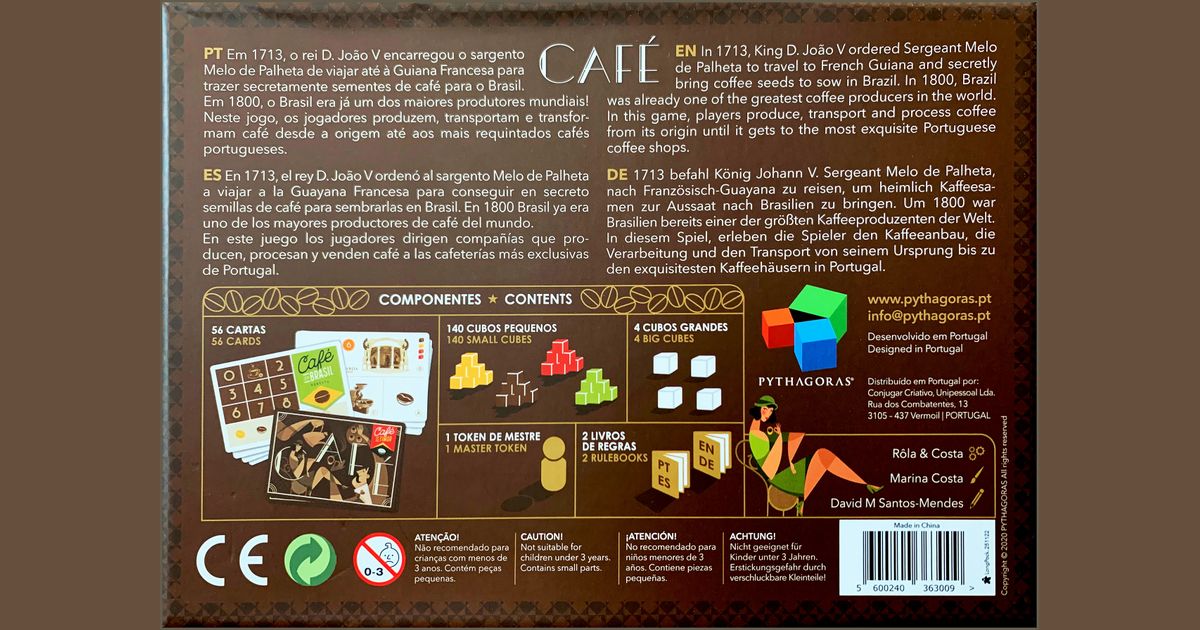 board game cafe menu