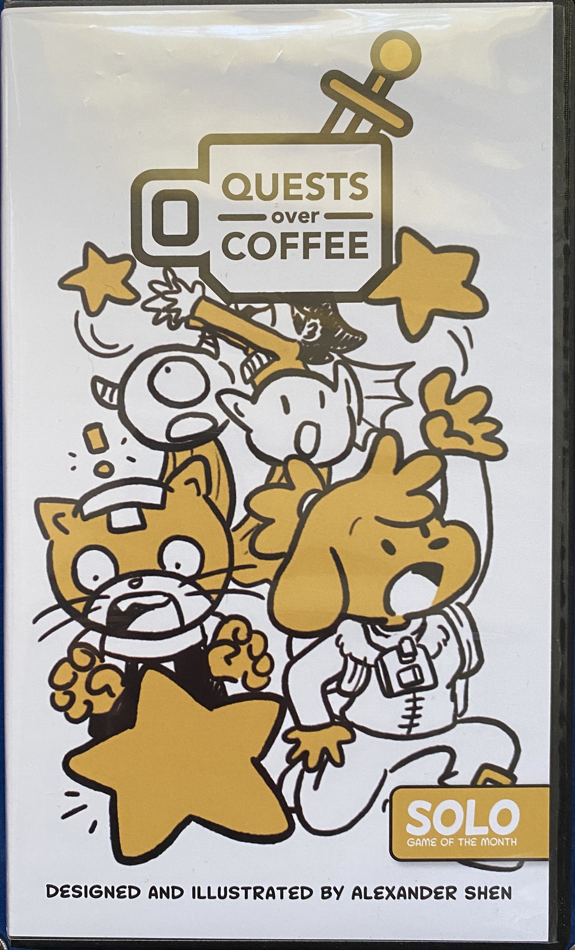Boîte du jeu Quests Over Coffee: Solo Game of the Month Edition