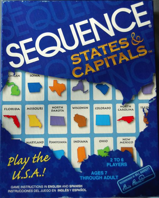 Details about   SEQUENCE STATES & CAPITALS Board Game Jax 2006 Geography 