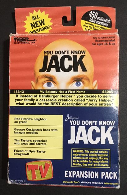 You Don't Know Jack: TV Expansion Pack | Board Game | BoardGameGeek