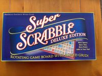 1105 for sale online Hasbro Super Scrabble Deluxe Edition Rotating Game Board