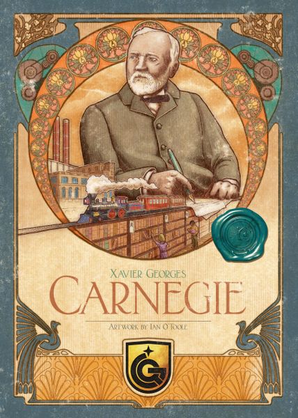 Box Front Carnegie by Xavier Georges (design) and Ian O'Toole (art). Masterprint 27.