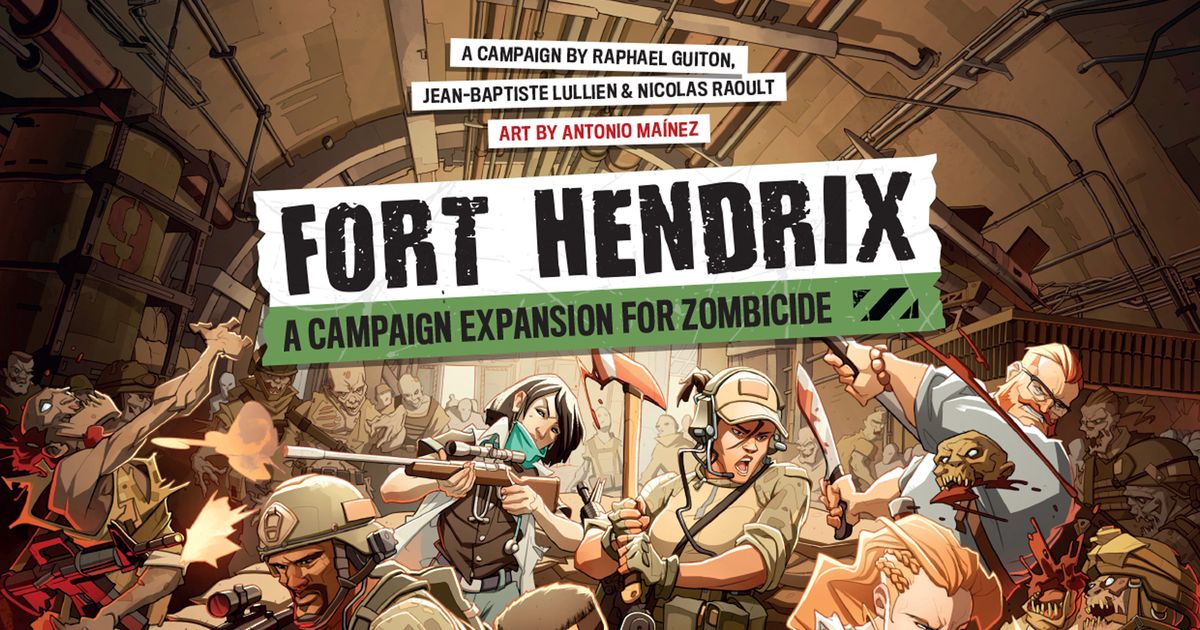 Fort Hendrix + Zombie Soldiers Zombicide 2nd Edition CMON - New