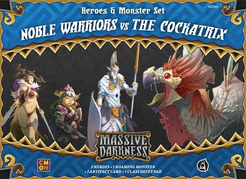 Miniatura Ver juego de Massive Darkness: Heroes & Monster Set – Noble Warriors vs The Cockatrix
