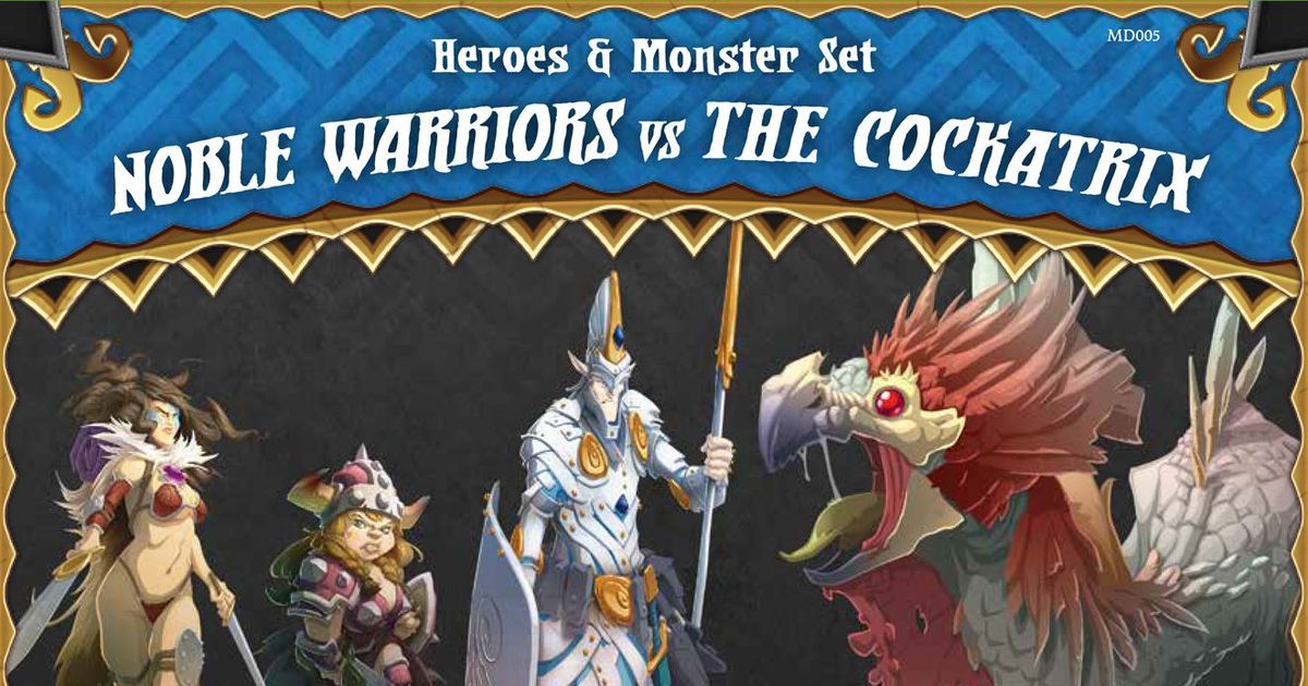 ボードゲーム　[日本語訳無し] マッシブダークネス： ヒーロー＆モンスターセット ウォリアーVSコカトリス (Massive Darkness： Heroes ＆ Monster Set Noble Warriors vs The Cockatrix) Massive Darkness: Heroes & Monster Set – Noble Warriors vs