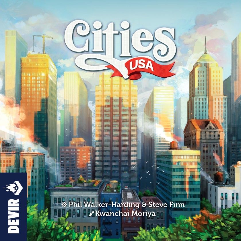 Cities USA gioco da tavolo city building per 1-4 giocatori - copertina ufficiale Devir
