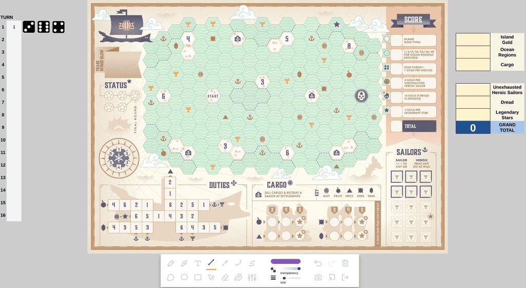 Pete Boteman's Board Game Spreadsheet Builds