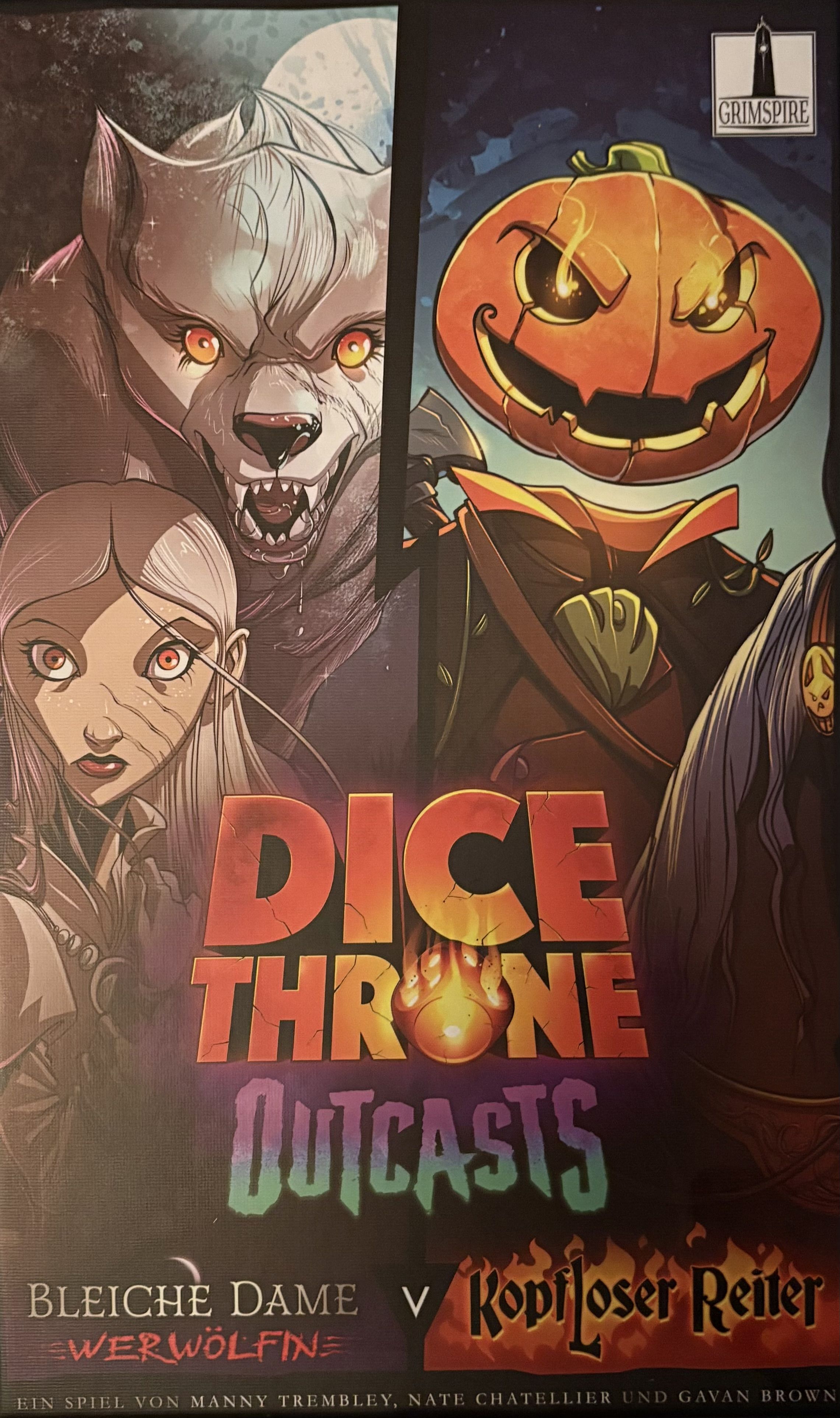 Dice Throne Outcasts: Bleiche Dame v. Kopfloser Reiter