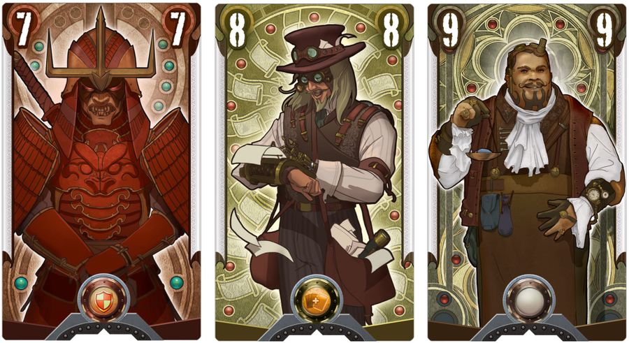 Koryŏ, Moonster Games, 2013 – sample cards (images provided by the publisher)