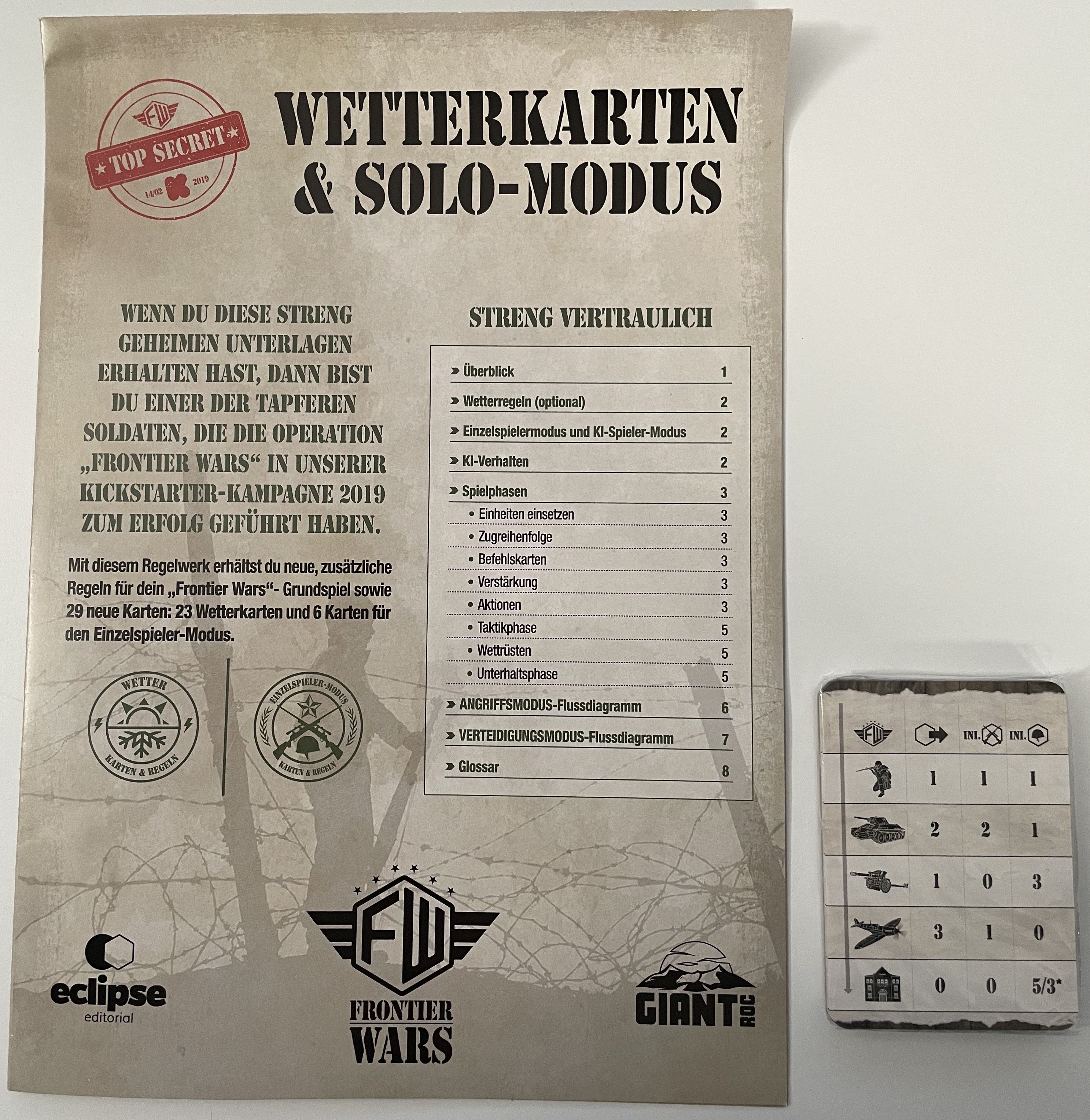Frontier Wars: Weather Cards & Solo Mode Mini Expansion