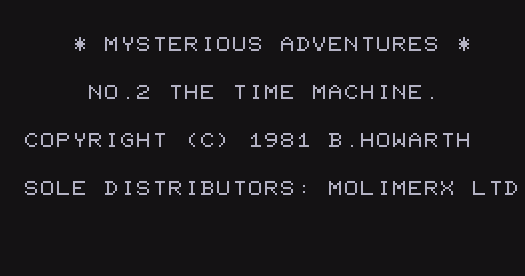 The Time Machine (1981) | Video Game | VideoGameGeek