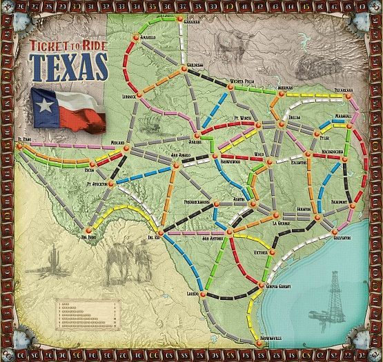 Texas (fan expansion Ticket to Ride) | Image | BoardGameGeek