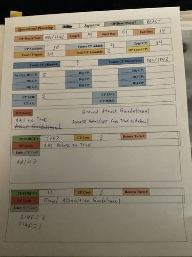 Operational Planning Sheets | Pacific War: The Struggle Against Japan ...