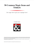 RPG Item: 50 Common Magic Items and Trinkets