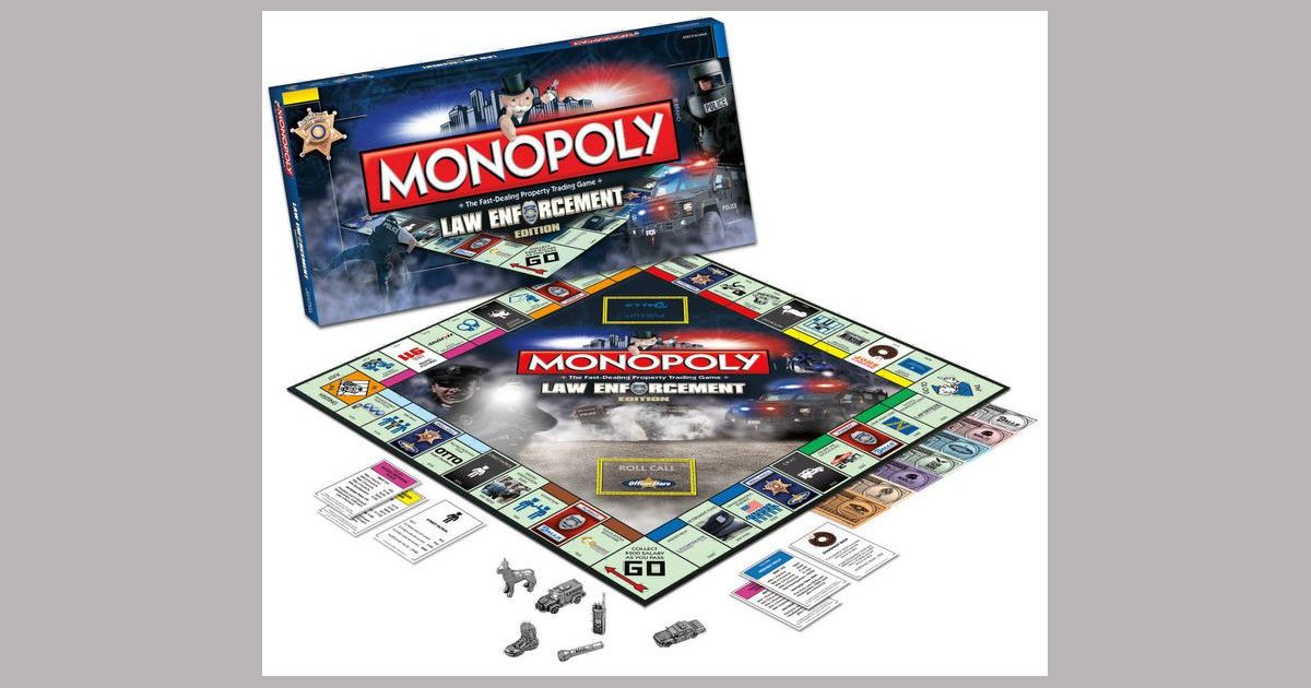 Monopoly Law Enforcement Edition Board Game BoardGameGeek