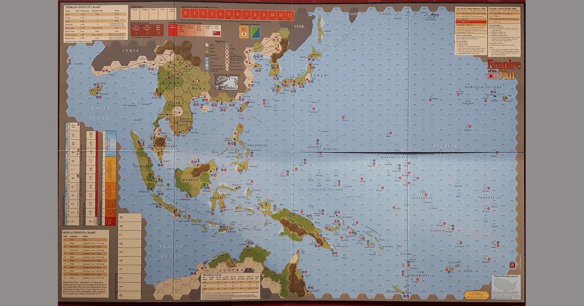 Empire of the Sun Mounted Mapboard Board Game Accessory BoardGameGeek