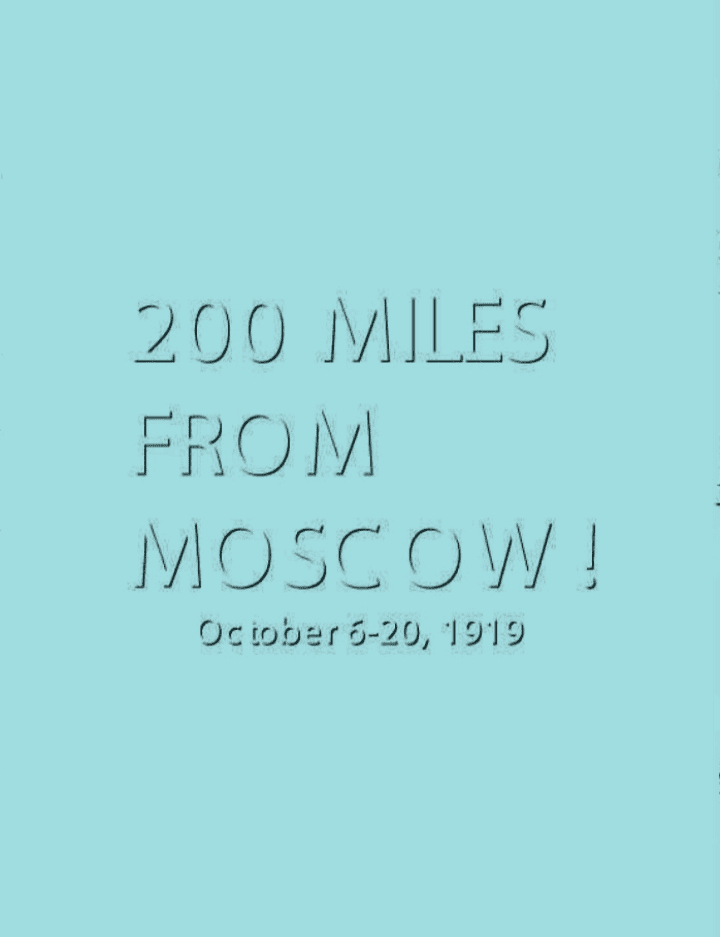 Coperta 200 Miles from Moscow