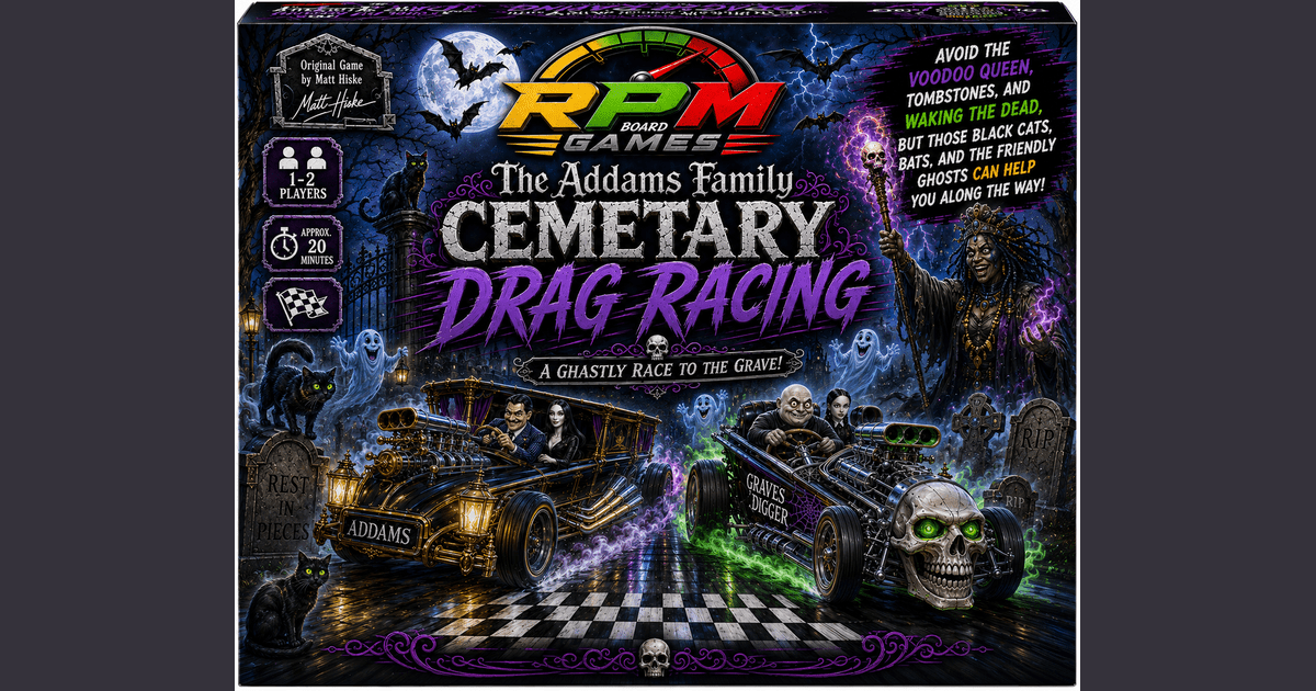 Addams Character Driver Cards | Addam's Family Cemetery Drag Racing