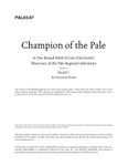 RPG Item: PAL3-07: Champion of the Pale