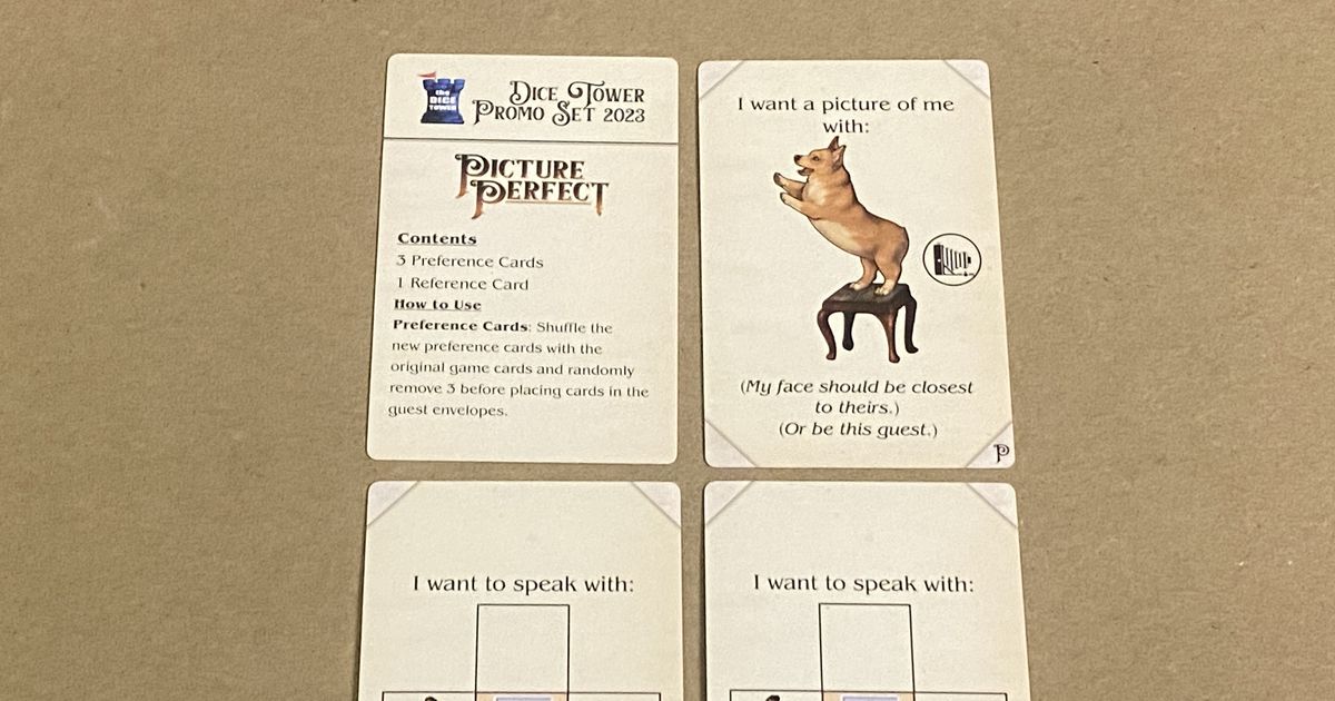 Picture Perfect Dice Tower Promo Set 2023 Board Game BoardGameGeek