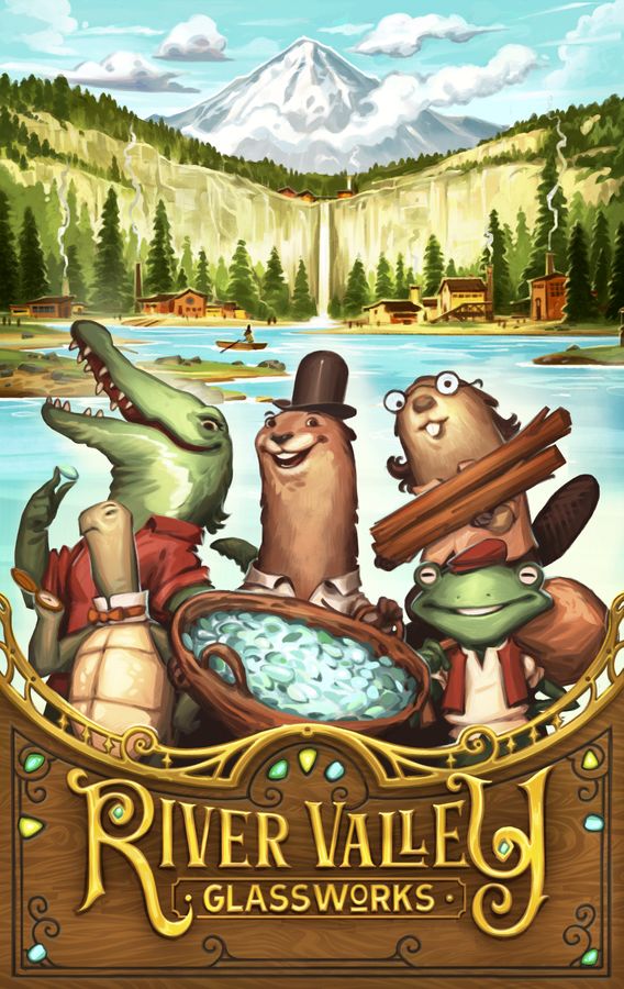 River Valley Glassworks cozy drafting board game for 1-5 players - official Allplay cover