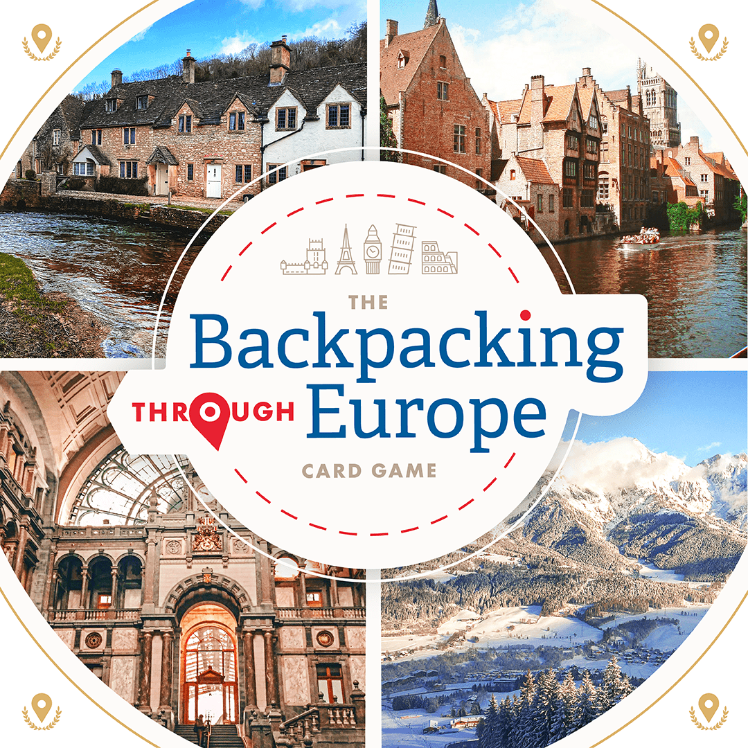 The Backpacking Through Europe Card Game box art