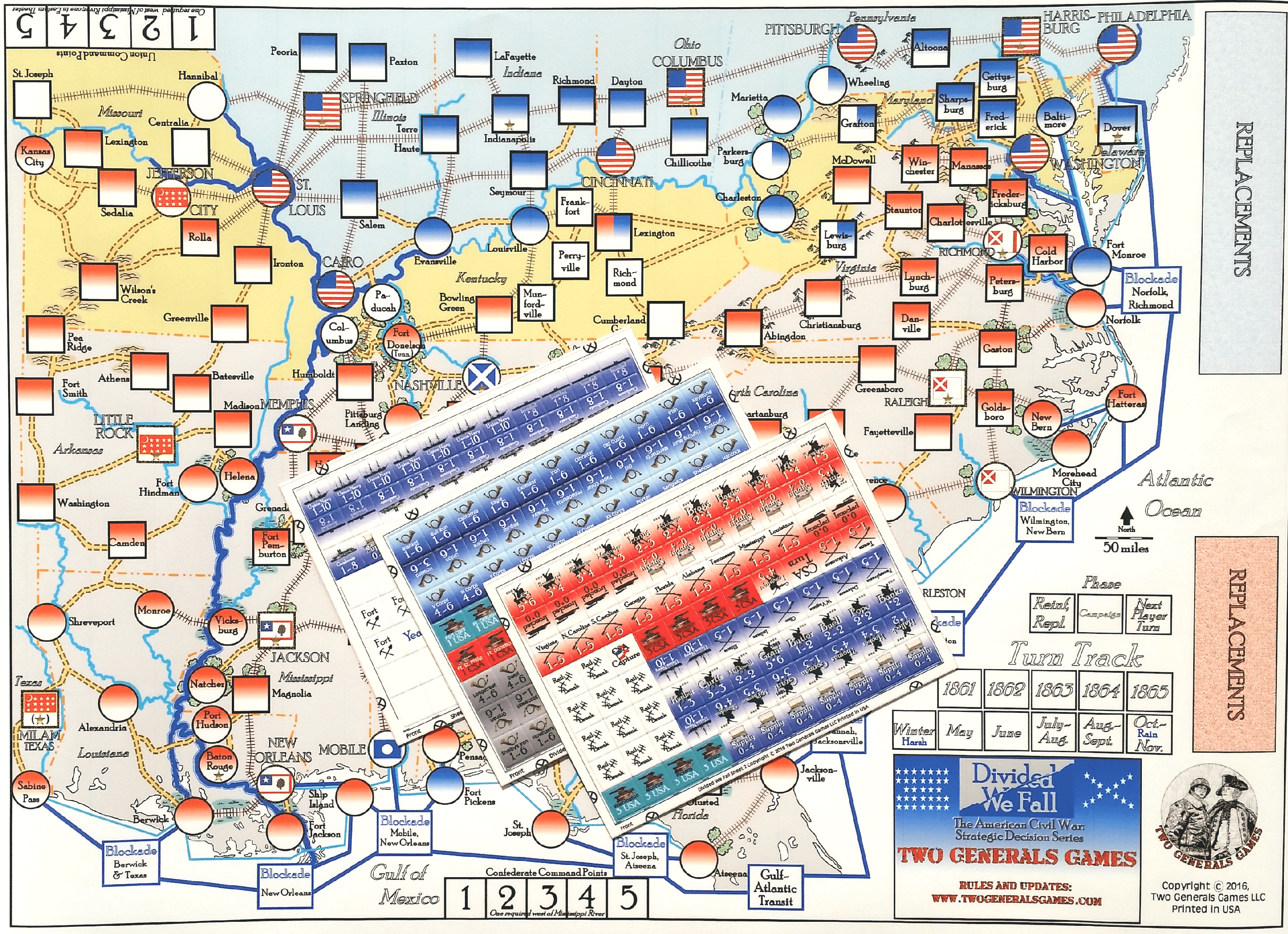 Divided We Fall: The American Civil War box art