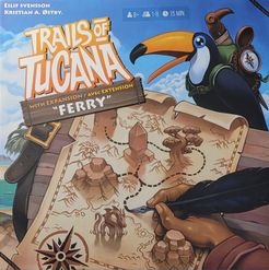 Trails of Tucana con espansione Ferry gioco flip and write per 1-8 giocatori - copertina ufficiale Aporta Games Matagot