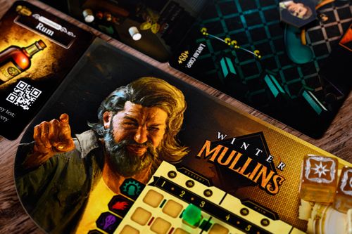 Winter Mullins player board - The Dark Quarter Prototype (March 2022) - Photo by BoardgameShot