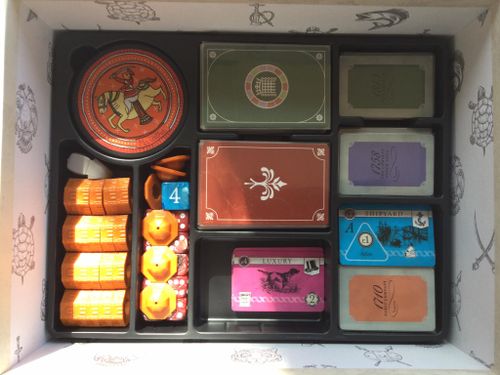 Fitting all the stuffs in the box with thick sleeves. | BoardGameGeek