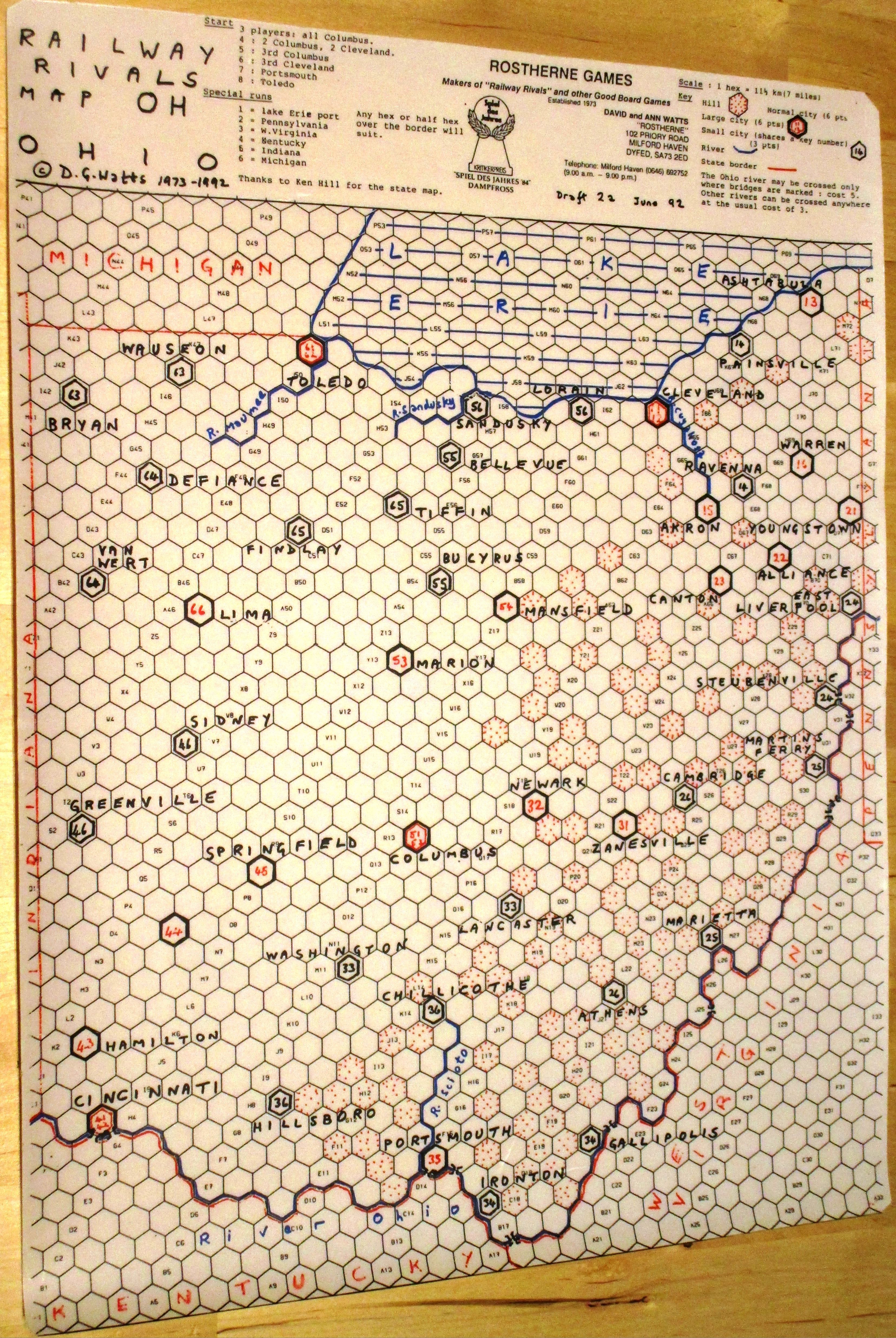 Railway Rivals Map OH: Ohio