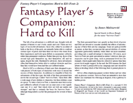 RPG Item: Fantasy Player's Companion: Hard to Kill (Feats 2)