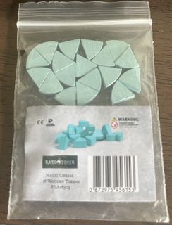 The Ratcatcher: The Solo Adventure Game – Magic Cheese Wood Tokens