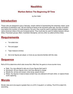 Neolithic: Warfare Before the Beginning of Time