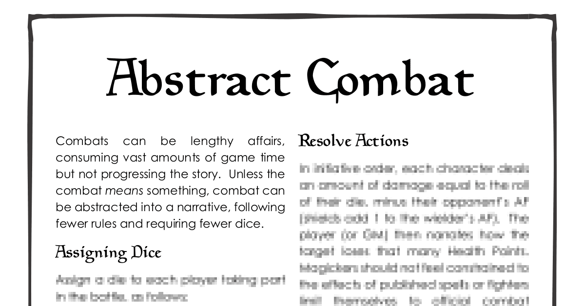 Abstract Combat | RPG Item | RPGGeek